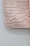 SWAYING/KNIT Crochet Halter Tube Top SW22SST60 Light Pink PS43